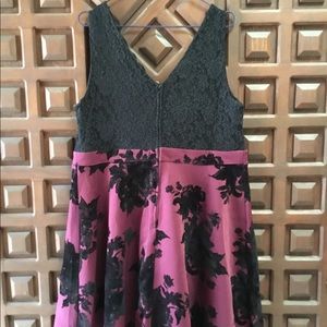 Beautiful Maurice’s  maroon and black dress.